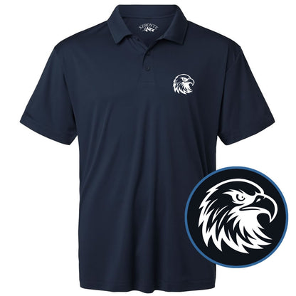Navy Blue American Bald Eagle Golf Polo Shirt