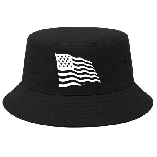 Black American Flag Golf Bucket Hat