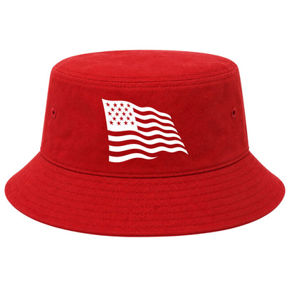 Red American Flag Golf Bucket Hat