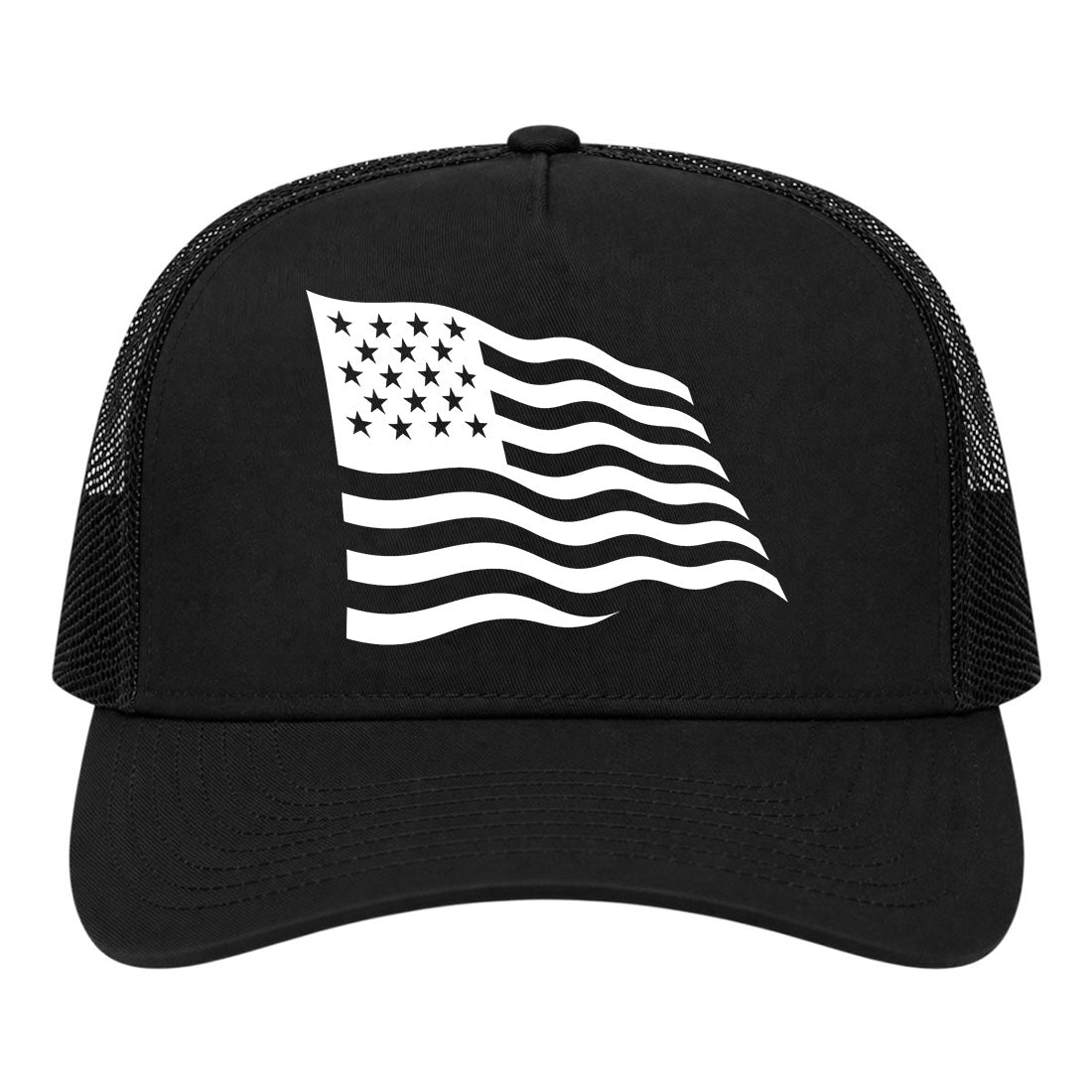 Black American Flag Golf Trucker Hat