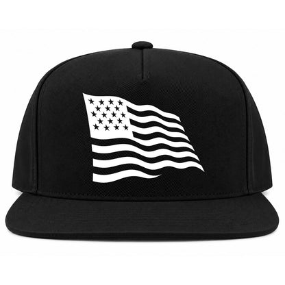 Black American Flag Golf Snapback Hat
