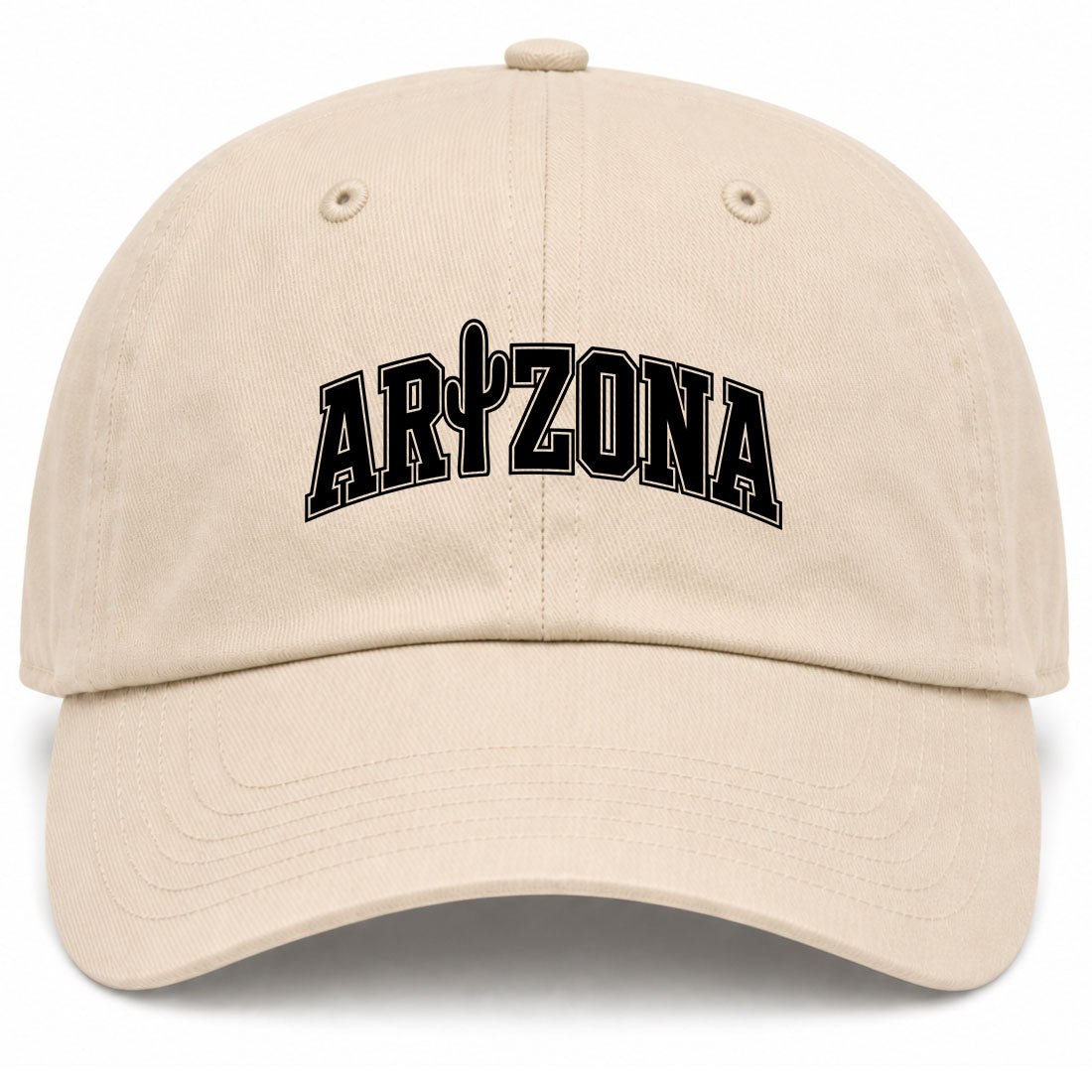 Beige Arizona Cactus Golf Dad Hat