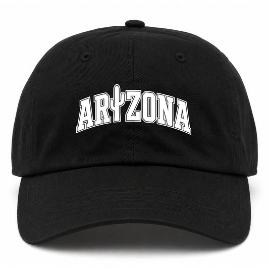 Black Arizona Cactus Golf Dad Hat