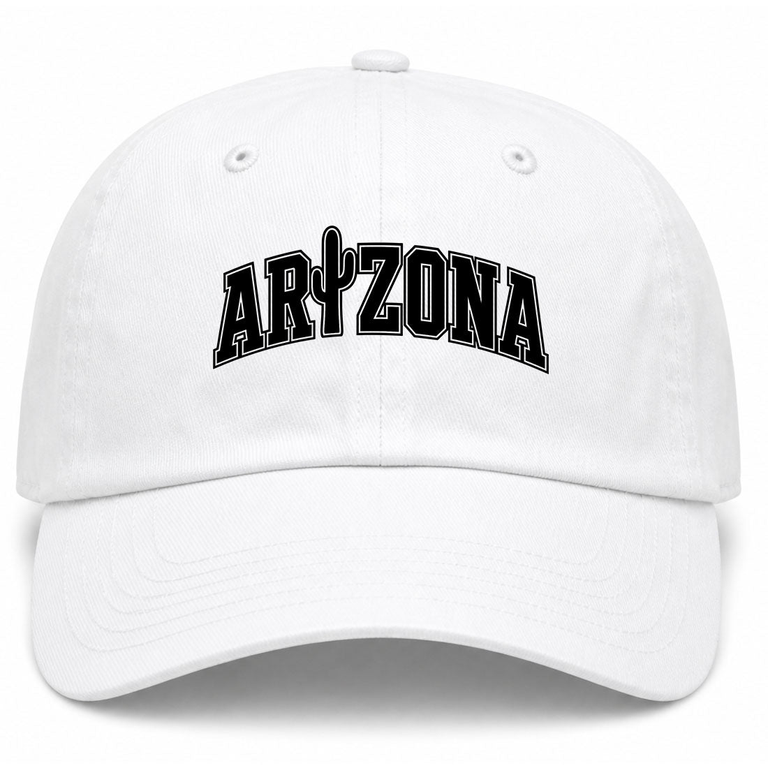 White Arizona Cactus Golf Dad Hat