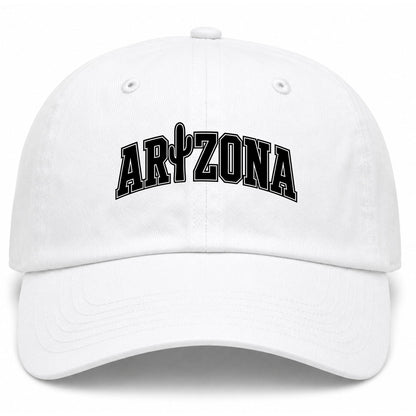 White Arizona Cactus Golf Dad Hat