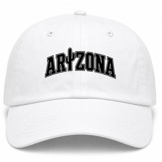 White Arizona Cactus Golf Dad Hat