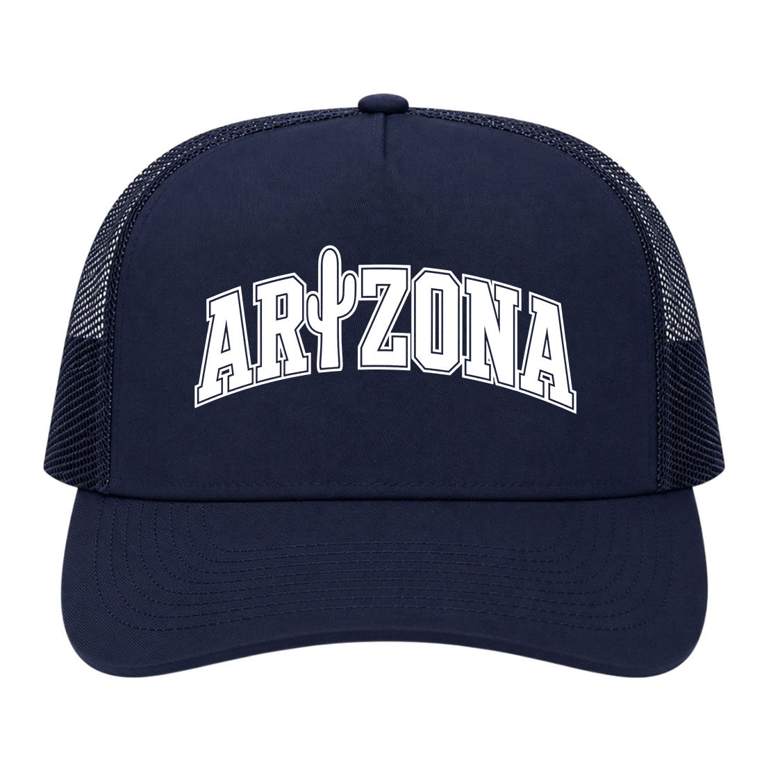 Navy Blue Arizona Cactus Golf Trucker Hat
