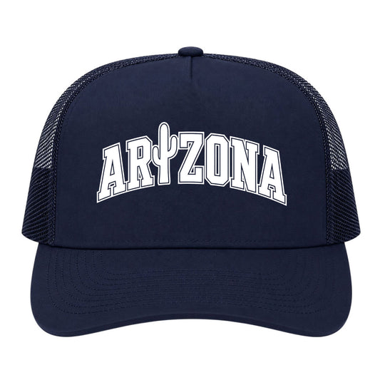 Navy Blue Arizona Cactus Golf Trucker Hat