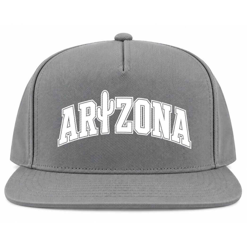 Grey Arizona Cactus Golf Snapback Hat