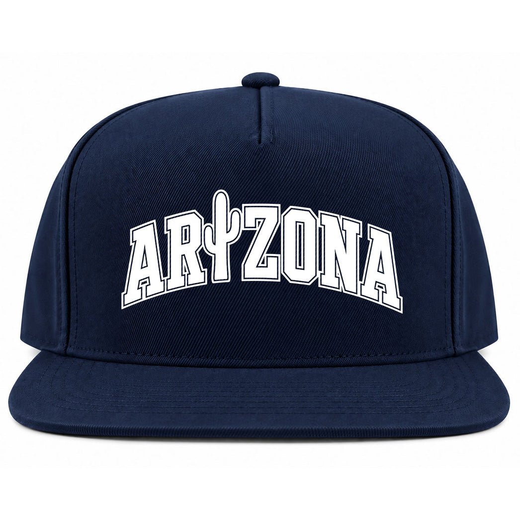Navy Blue Arizona Cactus Golf Snapback Hat
