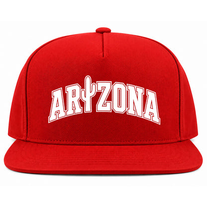 Red Arizona Cactus Golf Snapback Hat