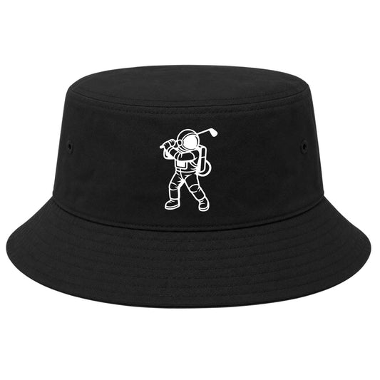 Black Astronaut Space Golf Bucket Hat