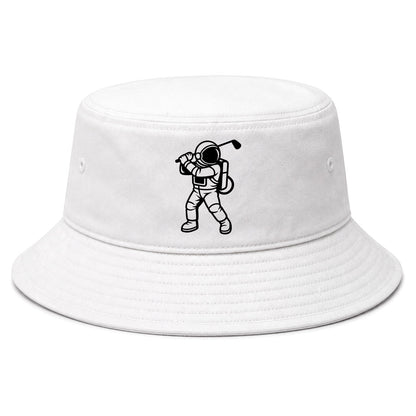 White Astronaut Space Golf Bucket Hat