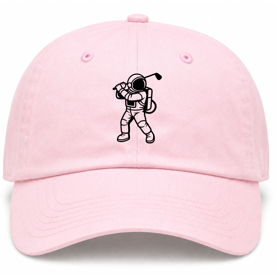 Pink Astronaut Space Golf Dad Hat