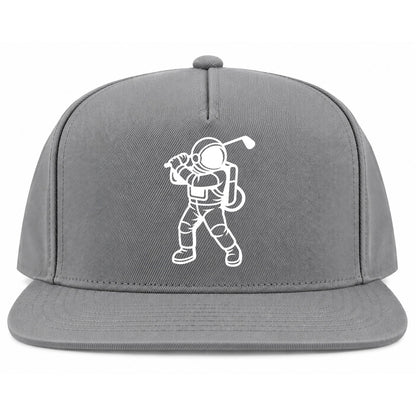 Grey Astronaut Space Golf Snapback Hat