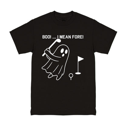 Black BOO I Mean Fore Ghost Men's T-Shirt