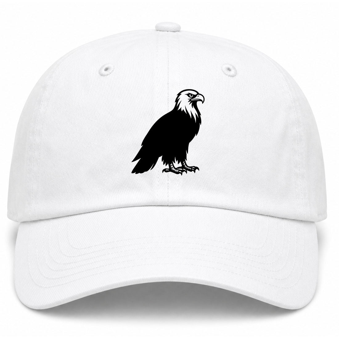 White Bald Eagle Golf Dad Hat