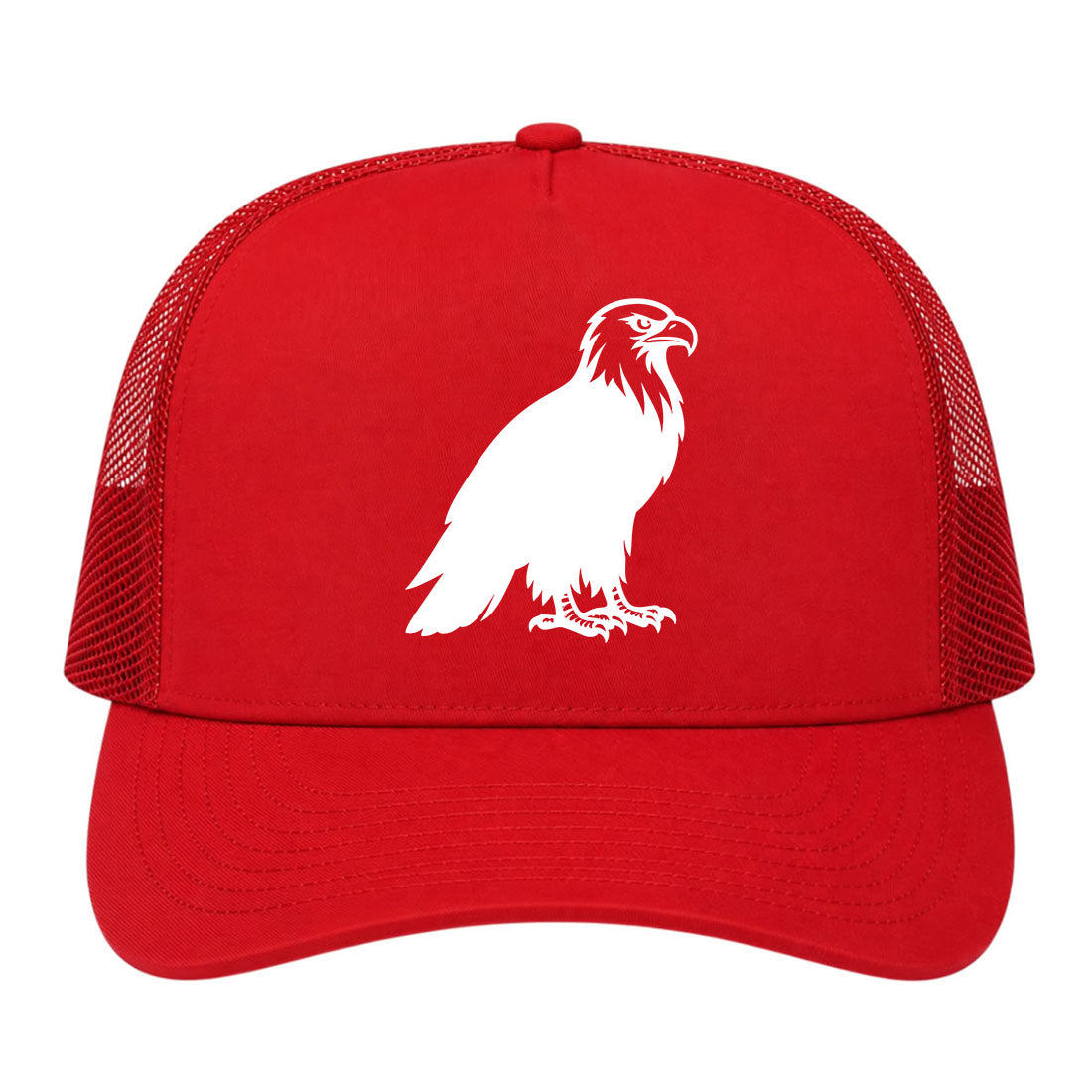 Red Bald Eagle Golf Trucker Hat