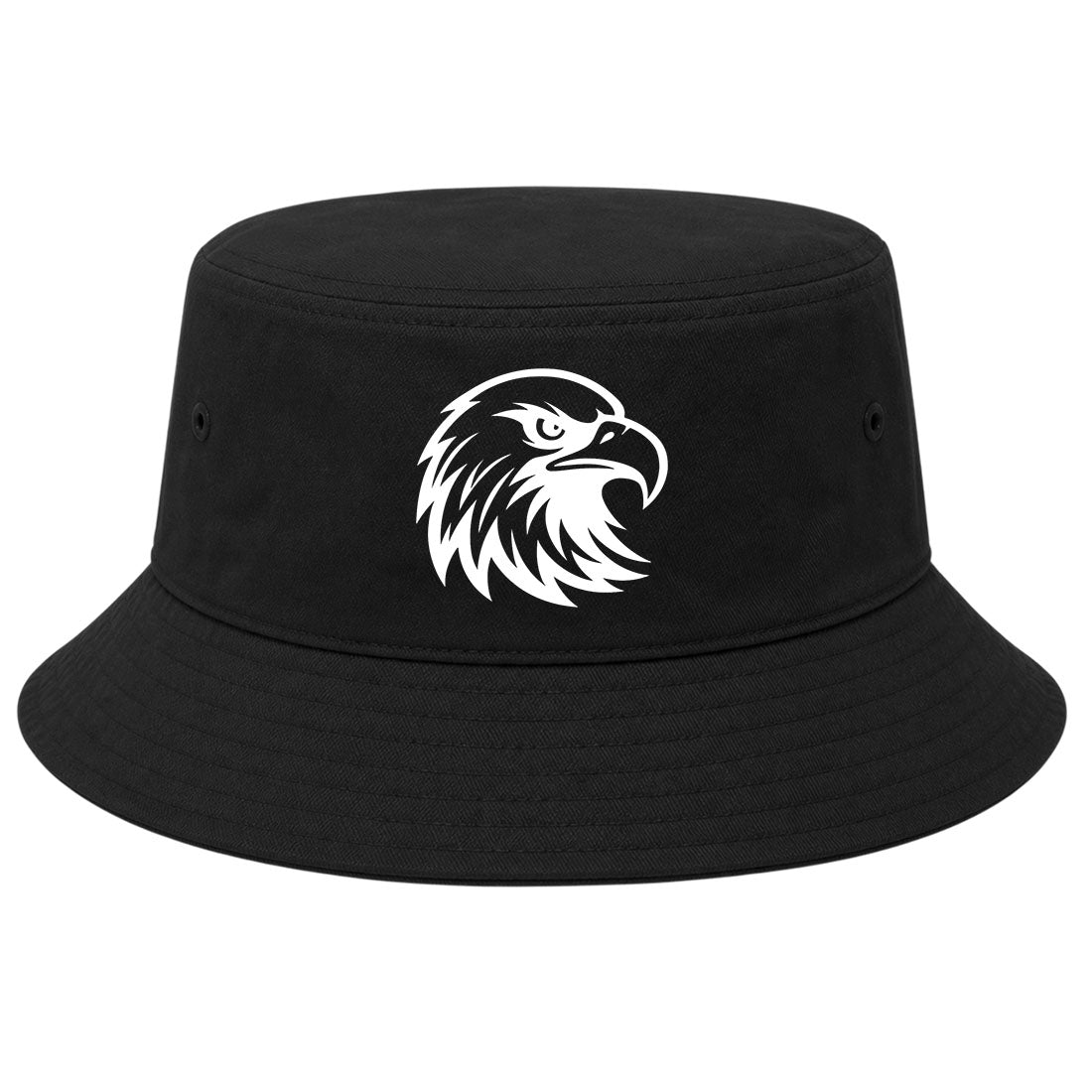 Black Bald Eagle Head Golf Bucket Hat