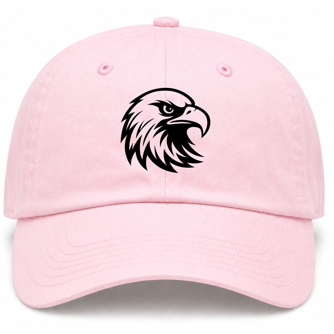 Pink Bald Eagle Head Golf Dad Hat