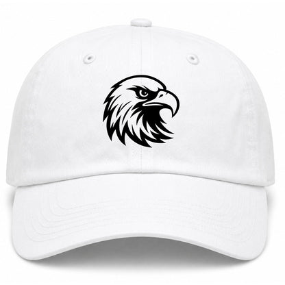 White Bald Eagle Head Golf Dad Hat