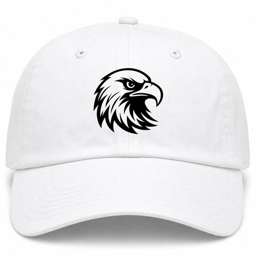 White Bald Eagle Head Golf Dad Hat