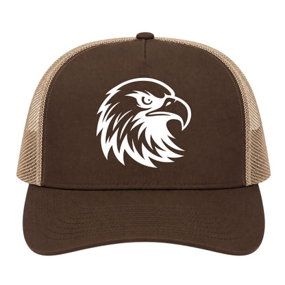 Brown Bald Eagle Head Golf Trucker Hat