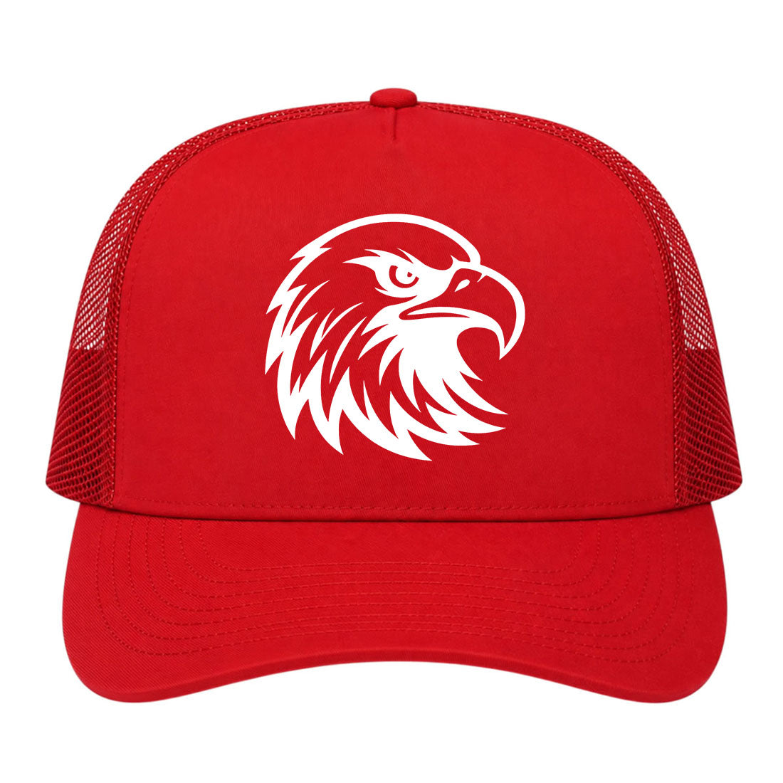 Red Bald Eagle Head Golf Trucker Hat