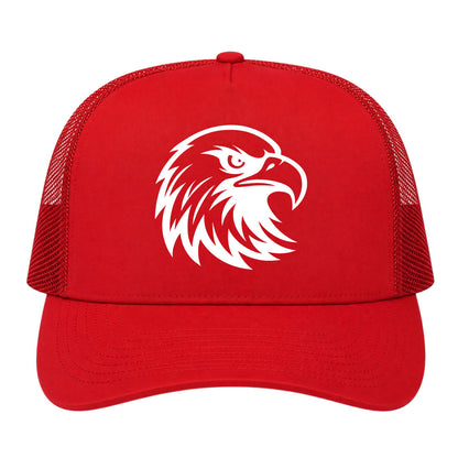 Red Bald Eagle Head Golf Trucker Hat