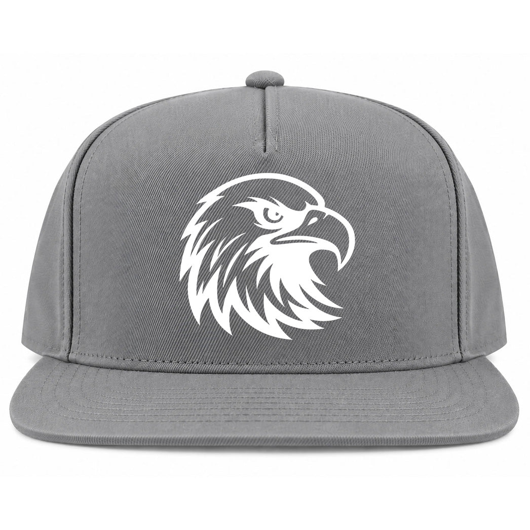 Grey Bald Eagle Head Golf Snapback Hat