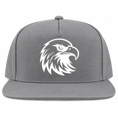 Grey Bald Eagle Head Golf Snapback Hat