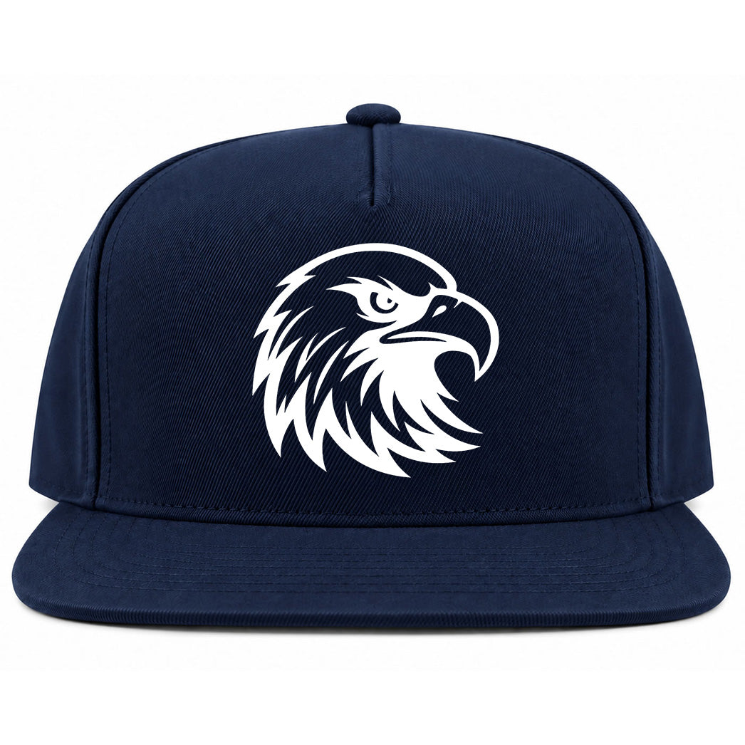 Navy Blue Bald Eagle Head Golf Snapback Hat