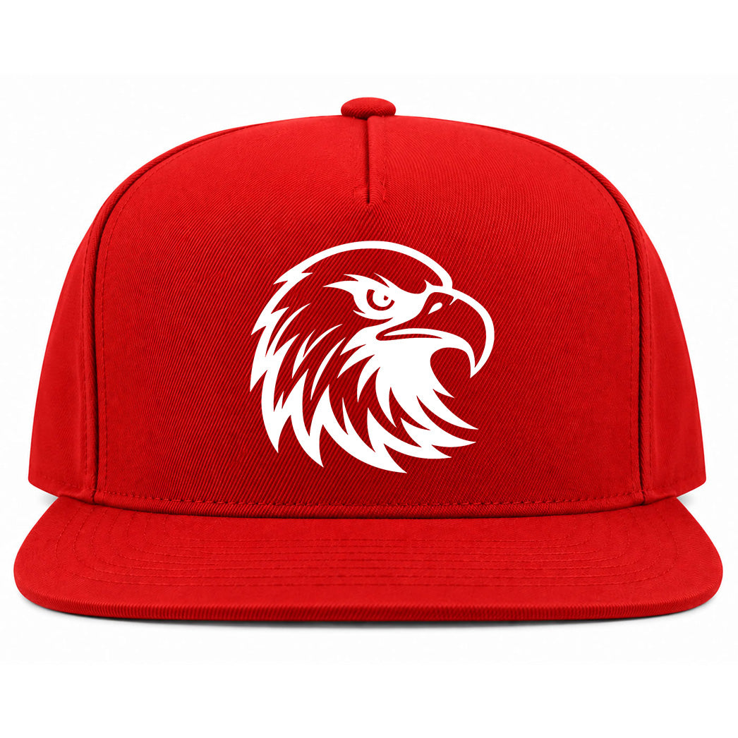 Red Bald Eagle Head Golf Snapback Hat