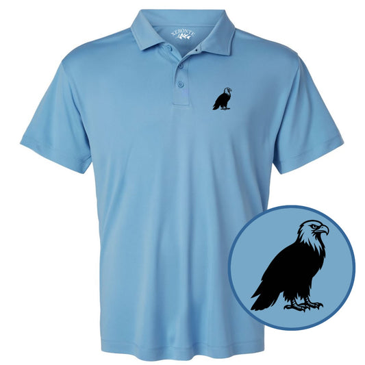 Carolina Blue Bald Eagle Golf Polo Shirt