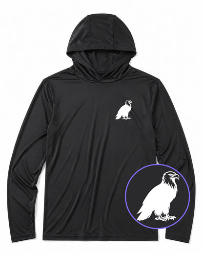 Black Bald Eagle Men's Lightweight Performance Golf Hoodie