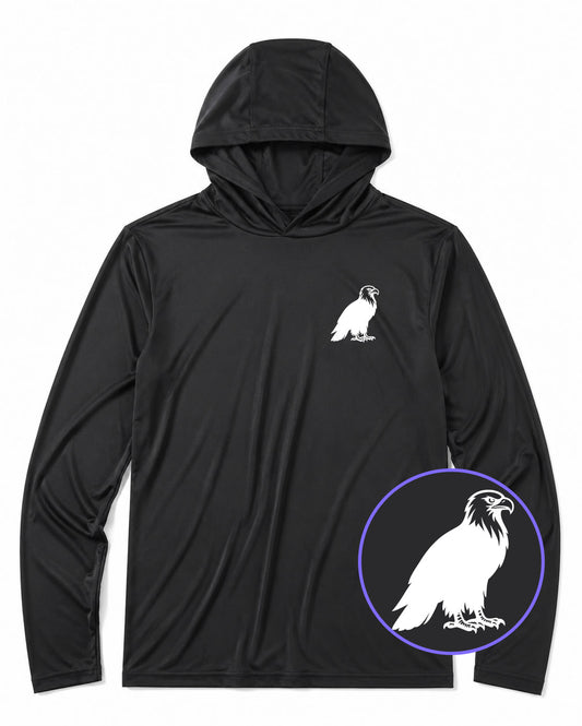 Black Bald Eagle Men's Lightweight Performance Golf Hoodie