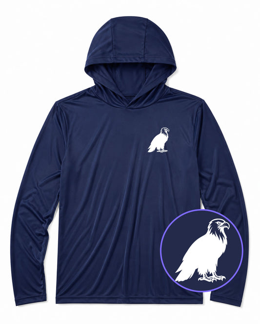 Navy Blue Bald Eagle Men's Lightweight Performance Golf Hoodie