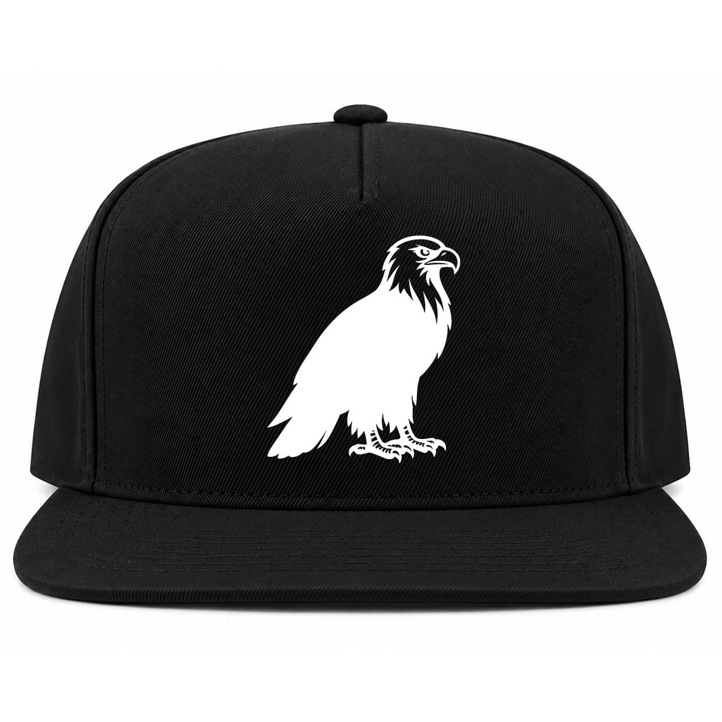Black Bald Eagle Golf Snapback Hat