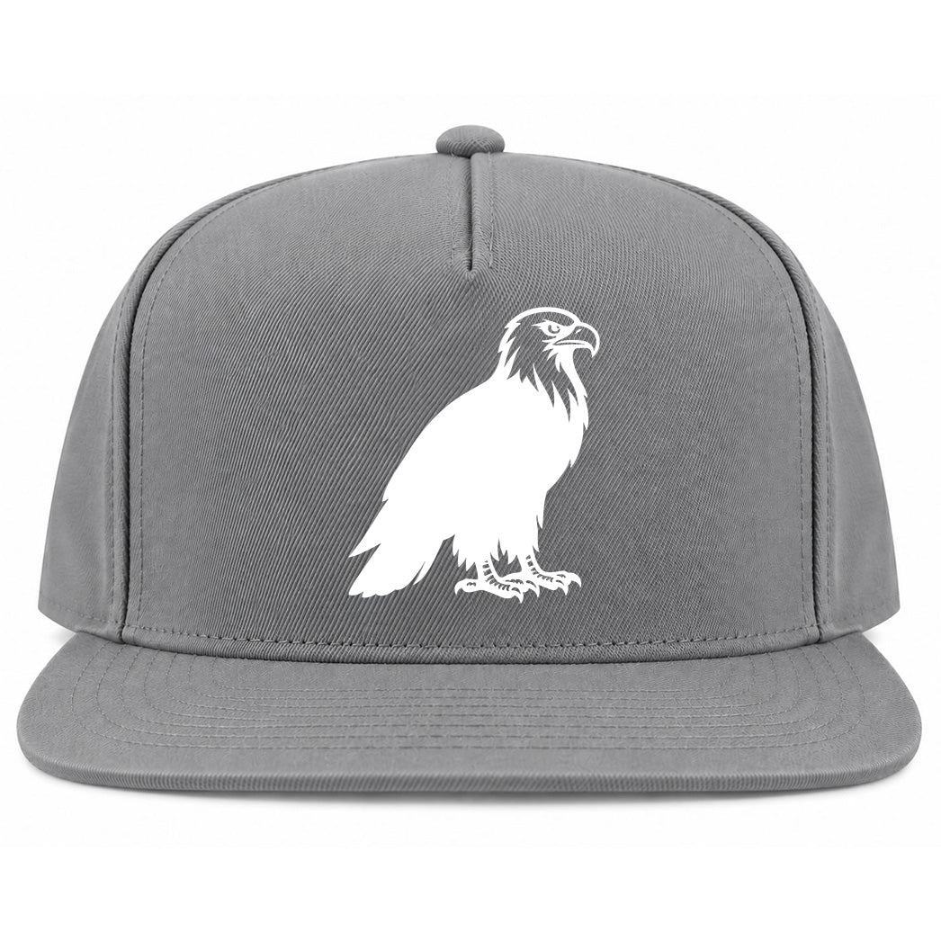 Grey Bald Eagle Golf Snapback Hat