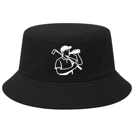 Black Beer And Golf Bucket Hat