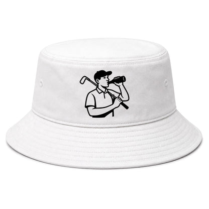White Beer And Golf Bucket Hat