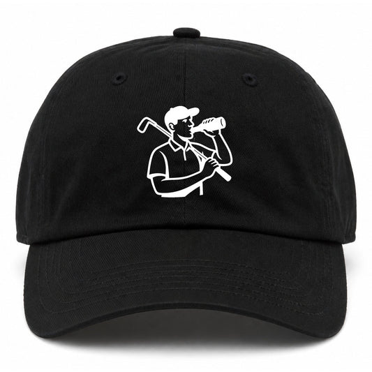 Black Beer And Golf Dad Hat