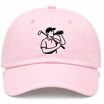 Pink Beer And Golf Dad Hat