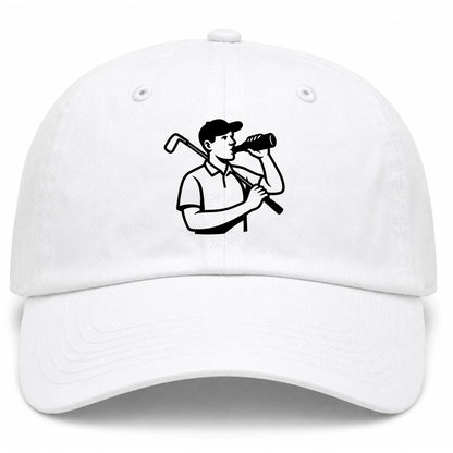 White Beer And Golf Dad Hat