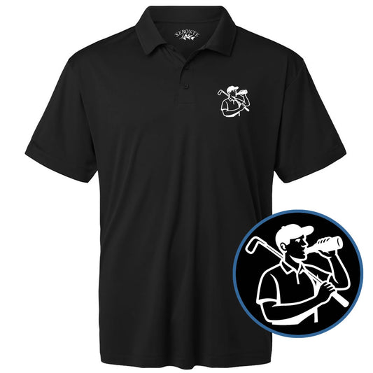 Black Beer and Golf Men's Golf Polo Shirt