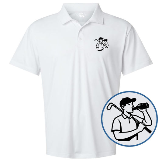 White Beer and Golf Men's Golf Polo Shirt
