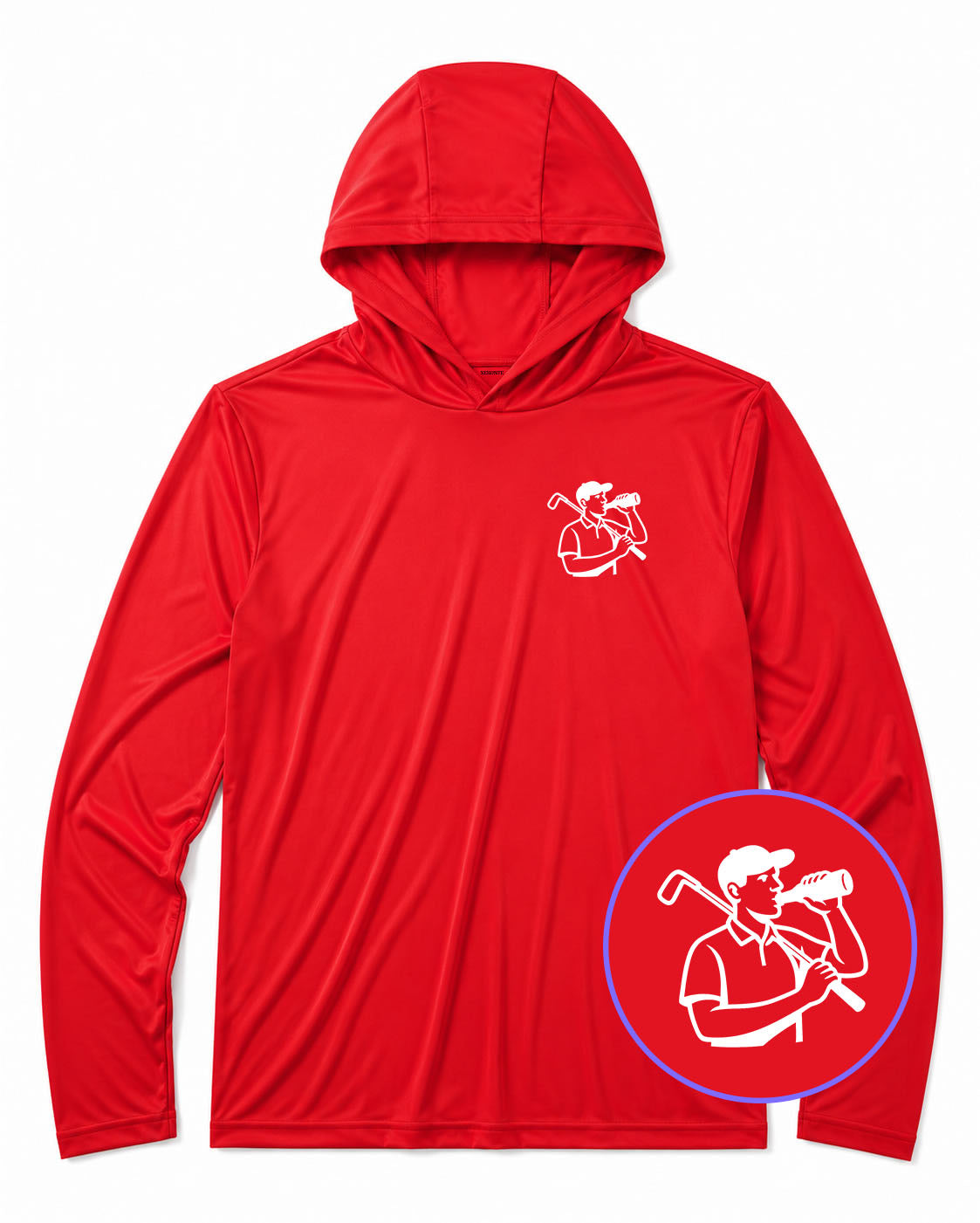 Red Beer And Golf Men's Lightweight Performance Golf Hoodie