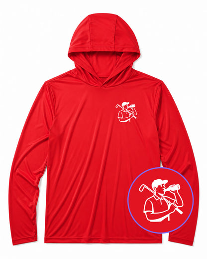 Red Beer And Golf Men's Lightweight Performance Golf Hoodie