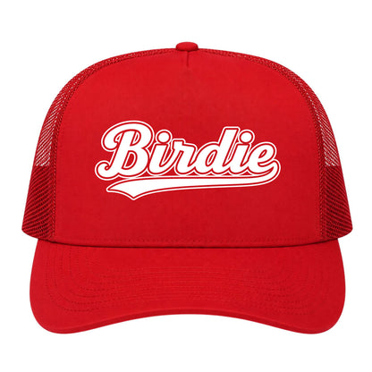 Red Birdie Varsity Script Golf Trucker Hat