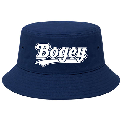 Navy Bogey Varsity Script Golf Bucket Hat